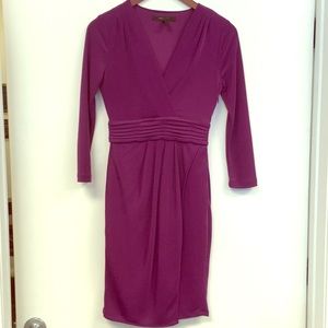 BCBGMaxAzria Magenta Dress Sz S 3/4 sleeves